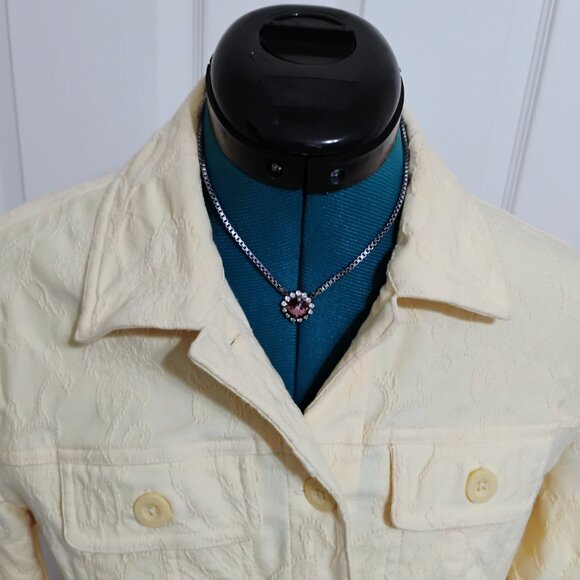 Woman's Croft and Barrow Jacket Yellow Embroidered Small - Picture 3 of 11